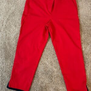 Talbots Red Crops with Navy Blue Bottom Trim, size 16